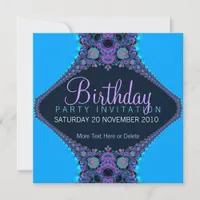 Purple Reef Party Birthday Invitation