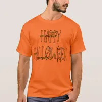 Halloween Snakes and Bones Text T-Shirt