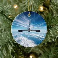 Beyond the Horizon: Concorde from Behind Ceramic Ornament