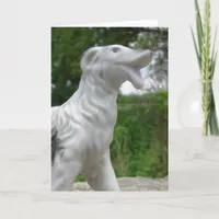 Antique Dog Figurine Card