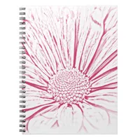 Pink Daisy Flower Effect Notebook