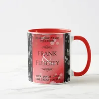 Elegant 40th 80th Ruby Wedding Anniversary Mug