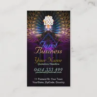 Tarot Fractal Feathers Business Card