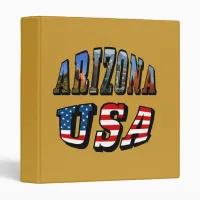 Arizona Picture and USA Flag Text Binder