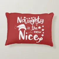 naughty is the new nice decorative pillow