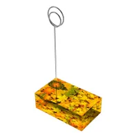 Fall Leaves Wedding Table Number Card Holder