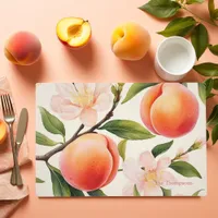 Peach themed placemat