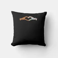 Skeleton Hands Heart Show Basic Throw Pillow