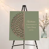 Elegant Modern Sage green & gold classic mandala F Foam Board