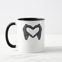 Hands Forming Skeleton Heart Hands Minimal Touch Mug