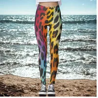 Vibrant Leopard Print Leggings