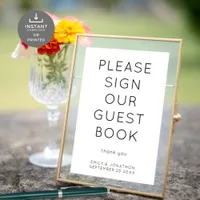 Minimalist Guest Book Wedding Sign