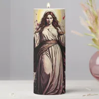 Vintage Art Mary Magdalene Quote  Pillar Candle