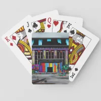 Colorful Abandoned Building Abstract AI Art Poker Cards