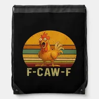 F-Caw-F Chicken Essential Vintage Graphic Drawstring Bag
