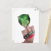 Surreal Sexy Gemstone Lady Collage  Postcard