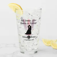 Customizable Disco Wedding Glass