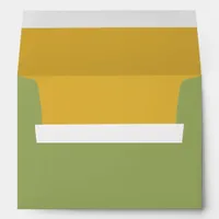 Iguana Green Gold Insert Wedding Envelope '