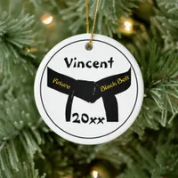 Martial Arts Future Black Belt Ceramic Ornament