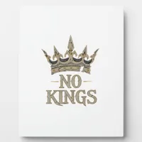 No Kings In America Vintage Graphic Plaque