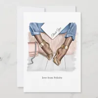 Glam Chic Fashion Thank You Card