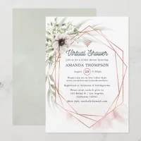 Watercolor Eucalyptus Geometric Virtual Shower Invitation
