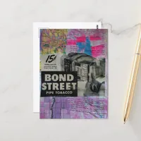 Bond Street Mixed Media Collage Postcard