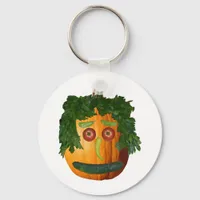 Uncut Pumpkin Face Keychain