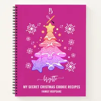 Violet Christmas Tree Cookie Baking Crew Snowflake Notebook