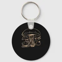 Cottagecore Aesthetic Goblincore Mushroom Snail Keychain