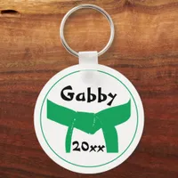 Martial Arts Green Belt Keychain