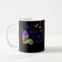 Eat Drink And Be Scary Halloween Minimal Clean Coffee Mug
