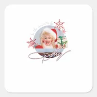 Tis The Season To Be Dolly Vintage Square Sticker