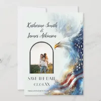 RSVP Bald Eagle Patriotic USA Semiquincentennial Save The Date