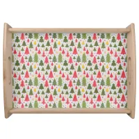 Multicolor Christmas Tree Serving Tray