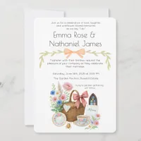 Romantic Garden Wedding Cottagecore Vintage Style Invitation