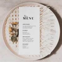 Modern Minimalist Menu