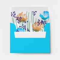 Abstract floral insert Stationery Colored Envelope