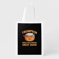 Halloween Trumpkin Make Halloween Great Again Funn Grocery Bag