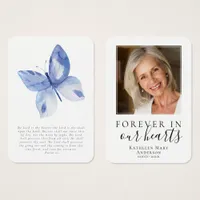 Butterfly Photo Memorial Prayer Card