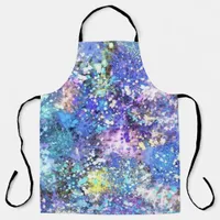 Modern Abstract Art paint flicks and splatters Apron