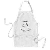 Cooking a purrfect dinner cat adult apron