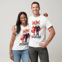 Foxy Lady Stole Sly Fox's Heart Valentine Unisex T-Shirt