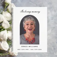 Guest book memorial funeral white arch photo
