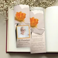 White Daffodil Spring Funeral Memorial Bookmarks