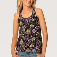 Colorful,Extravagant,Purple and Gold  Tank Top