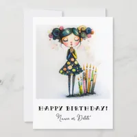 *_* 14  PHOTO NAME Birthday Personalize Whimsical Invitation