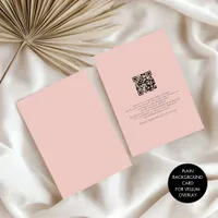 Plain Blush Pink Background for Vellum Overlay Invitation