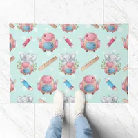 Back to School Elephant Pattern Doormat