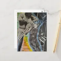 Retro Ballet couple finale collage art Postcard